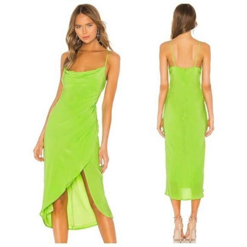 Lovers and Friends Noah Wrap Dress - Lime Green